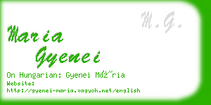 maria gyenei business card